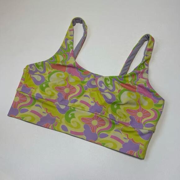 Beach Riot Psychedelic Sunshine Leah Crop Top - Picture 2 of 8